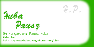 huba pausz business card